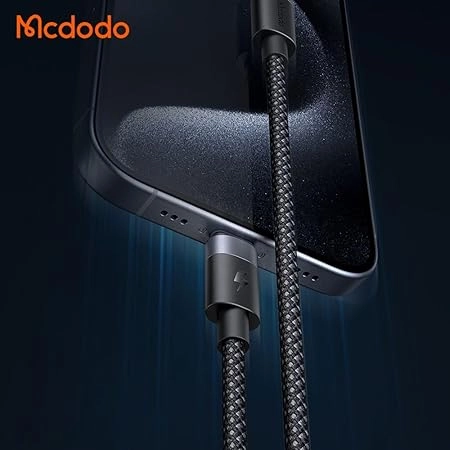 کابل تبدیل فست شارژ Mcdodo CA-3681 Type-C to Type-C PD 5A 240W 2m MCDODO CA-3681 TYPE-C TO TYPE-C PD 240W 5A 2M FAST CHARGING CABLE