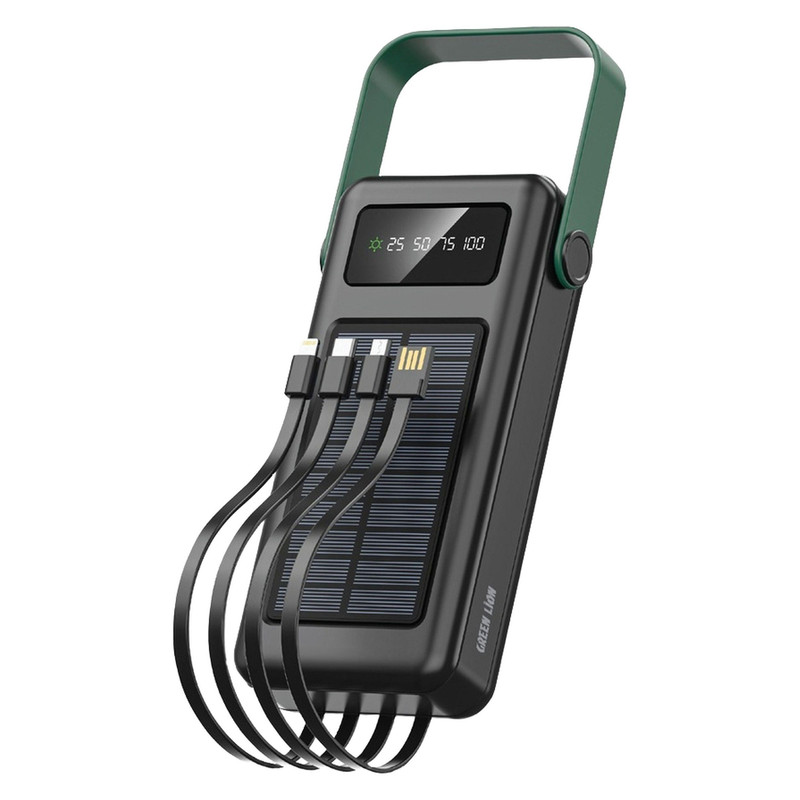 پاوربانک گرین لاین مدل Solar max با ظرفیت 30000 میلی آمپر بر ساعت