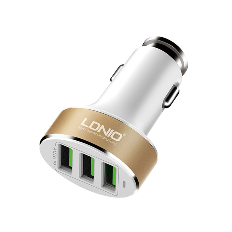 شارژر فندکی الدینیو مدل C501 همراه با کابل microUSB