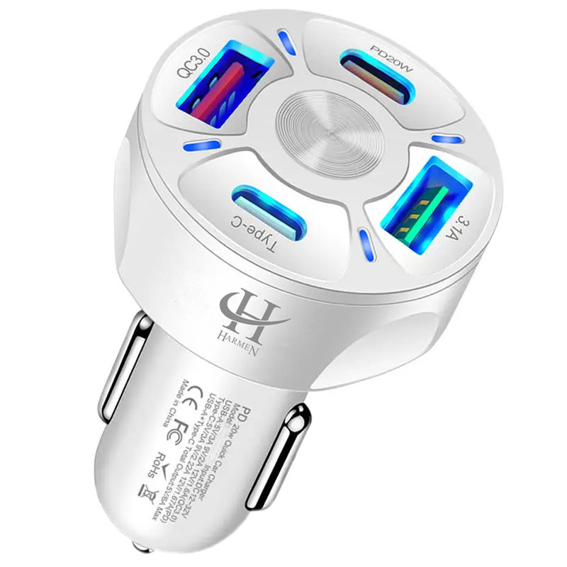 شارژر فندکی 20 وات هارمن مدل CX-2U 2PD QC3FAST