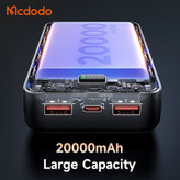 پاوربانک مک دودو مدل MC-4230 LED ظرفیت 20000 میلی آمپر ساعت