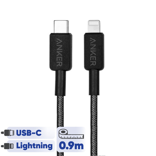 کابل تبدیل USB-C به لایتنینگ انکر مدل A81B5H11 طول 0.9 متر
