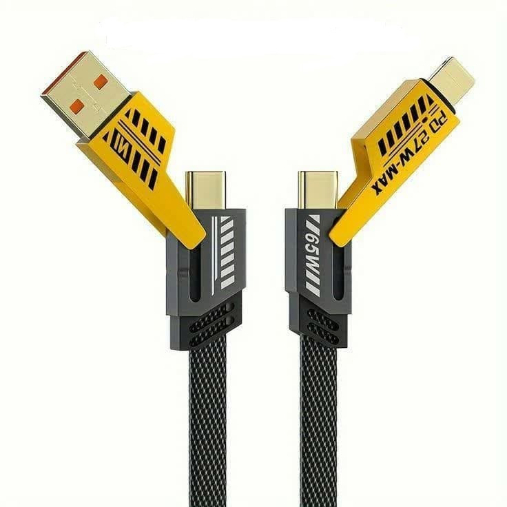 کابل تبدیل USB-C/USB به USB-C/لایتنیگ مدل PD 27W-MAX طول 1متر