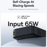 پاوربانک بیسوس مدل Free2Pull 65W ظرفیت 20000 میلی آمپر ساعت به همراه کابل USB-C