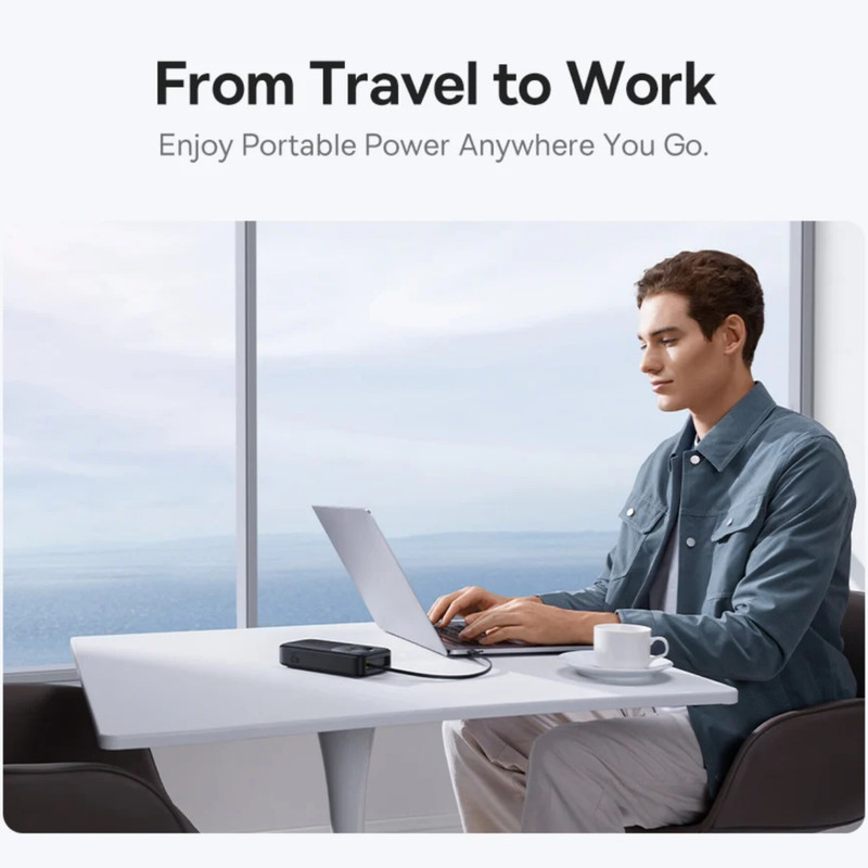 پاوربانک بیسوس مدل Free2Pull 65W ظرفیت 20000 میلی آمپر ساعت به همراه کابل USB-C