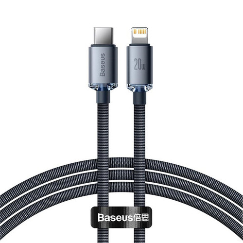 کابل تبدیل USB-C به لایتنینگ بیسوس مدل Crystal Shine طول 1.2 متر