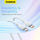 کابل USB-C بیسوس مدل Pudding Series P10355702221-B2 طول 2 متر