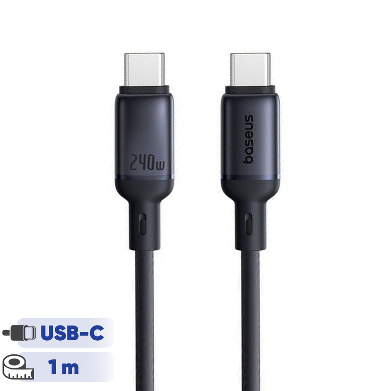 کابل USB-C بیسوس مدل PicoGo Magnetic 240W طول 1 متر