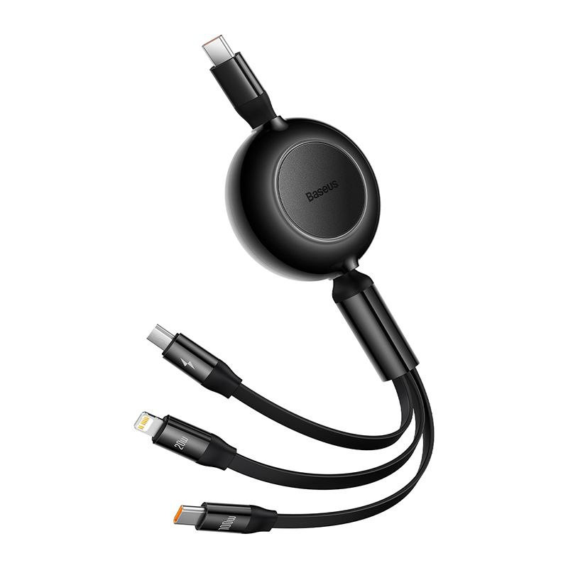 کابل تبدیل USB-C به USB-C/microUSB /لایتنینگ بیسوس مدل Mirror2 100W طول 1.1 متر