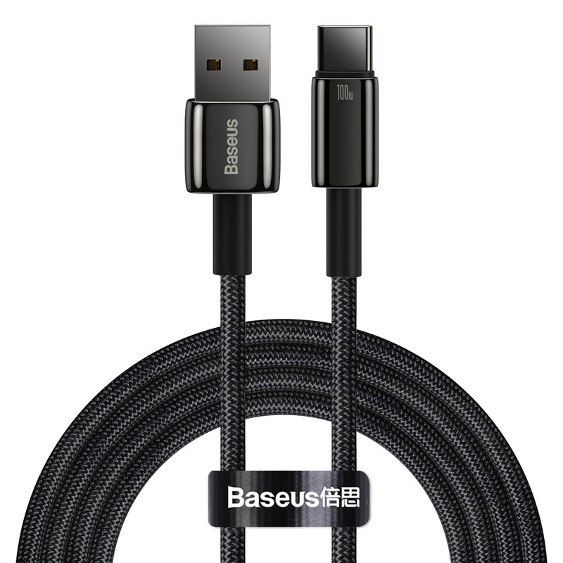 کابل تبدیل USB به USB-C بیسوس مدل Tungsten 100W-CAWJ000101 طول 2 متر
