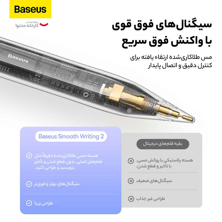 قلم لمسی بیسوس مدل Smooth Writing 2 Series BS-PS011