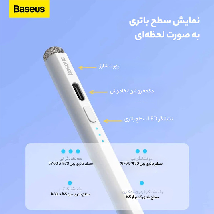قلم لمسی بیسوس مدل Smooth Writing 2 Series BS-PS011