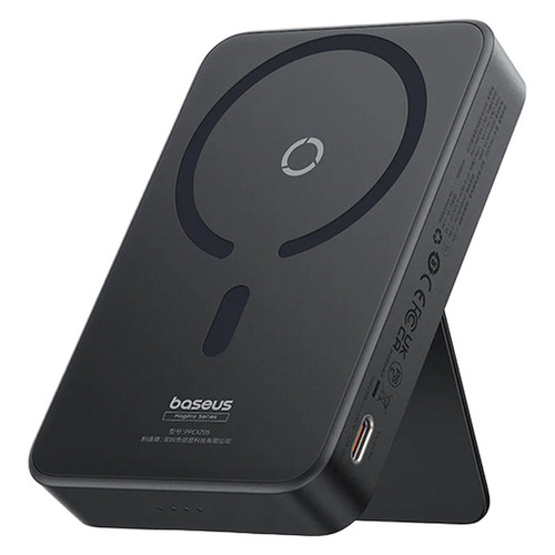 پاوربانک بیسیم 20 وات بیسوس مدل MagPro Magnetic Bracket 20w با ظرفیت 5000 میلی آمپر ساعت به همراه کابل USB-C به USB-C