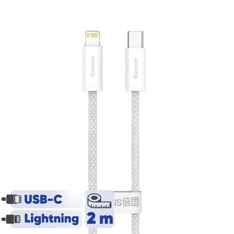 کابل تبدیل لایتنینگ به USB-C باسئوس مدل CALD0001 طول 2 متر