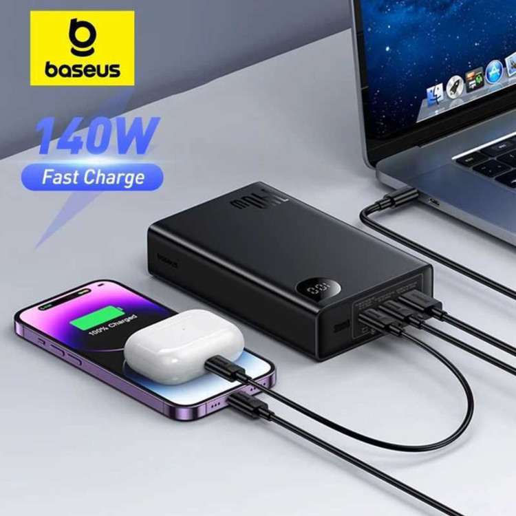 پاوربانک بیسوس مدل Adaman 140W ظرفیت 24000 میلی آمپر ساعت