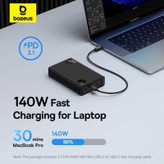 پاوربانک بیسوس مدل Adaman 140W ظرفیت 24000 میلی آمپر ساعت