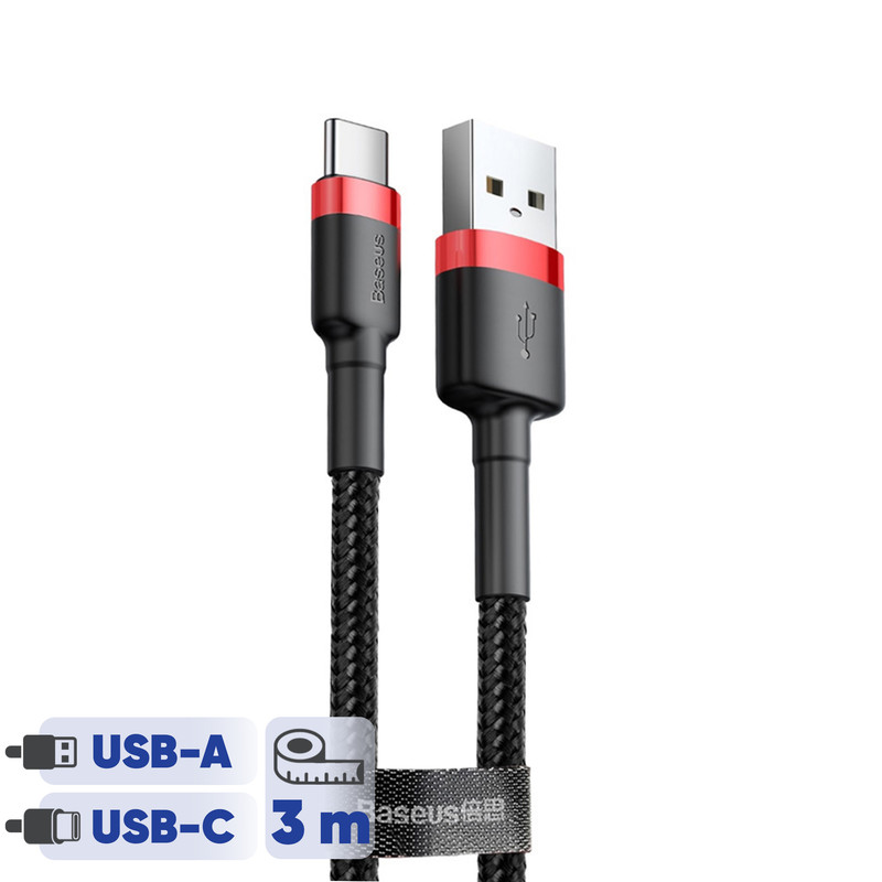 کابل تبدیل USB به USB-C باسئوس مدل CATKLF-U91 Cafule طول 3 متر