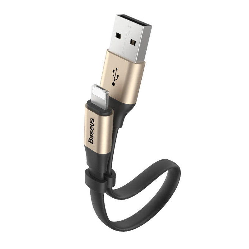 کابل تبدیل USB به microUSB و لایتنینگ باسئوس به طول 0.23 متر