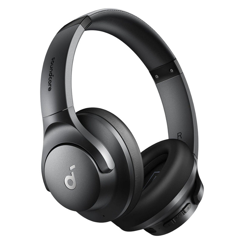 هدفون بلوتوثی انکر مدل Soundcore Q20i با نویز کنسلینگ فعال (ANC)، درگاه شارژ USB Type-C، دارای 2 میکروفون داخلی و 2 میکروفون خارجی، پشتیبانی از صدای Hi-Res از طریق کابل AUX
