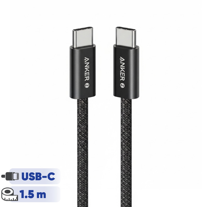 کابل تبدیل USB-C به USB-C انکر مدل Zolo A8060 طول 1.5 متر
