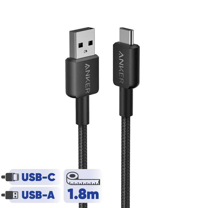 کابل تبدیل USB به USB-C انکر مدل 322/A81H6 طول 1.8 متر
