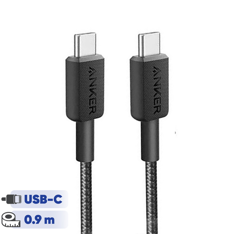 کابل تبدیل USB-C به USB-C انکر مدل A81D5 طول 0.9 متر با توان 240 وات