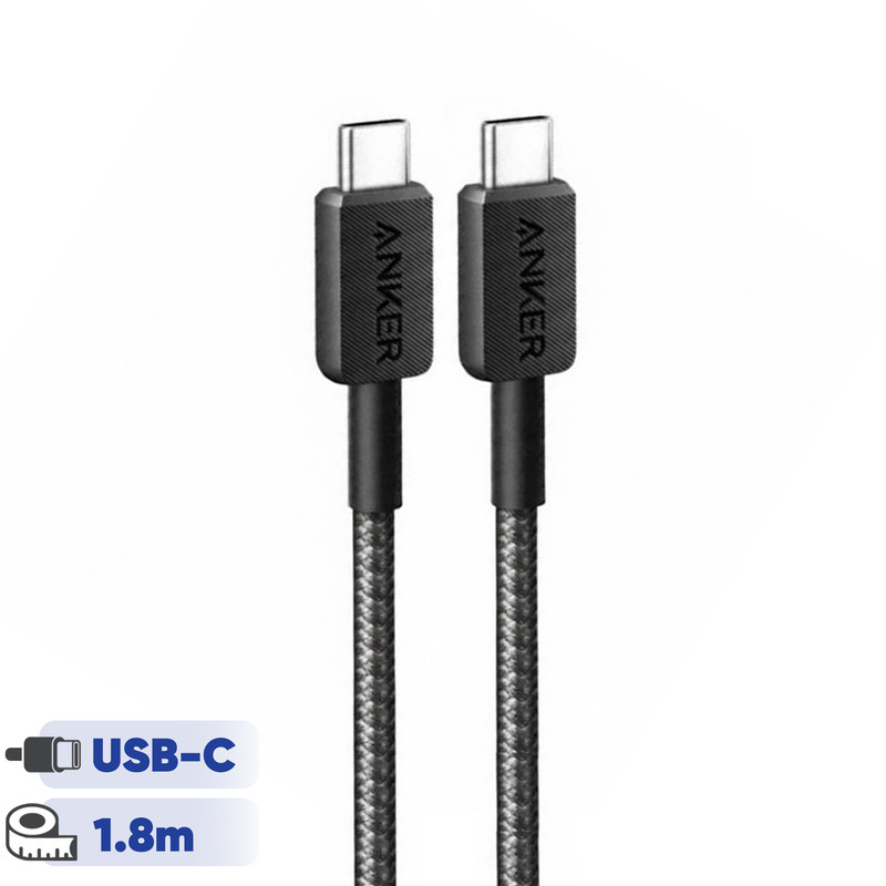کابل تبدیل USB-C به USB-C انکر مدل A81D6 طول 1.8 متر با توان 240 وات