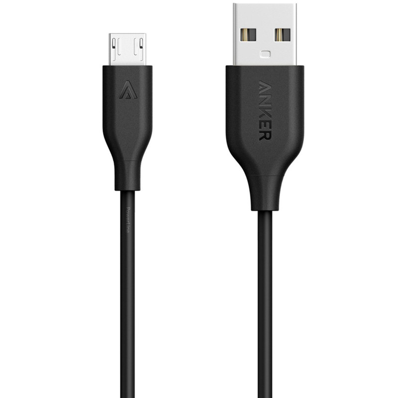 کابل تبدیل USB به microUSB انکر مدل A8132 PowerLine طول 0.9 متر