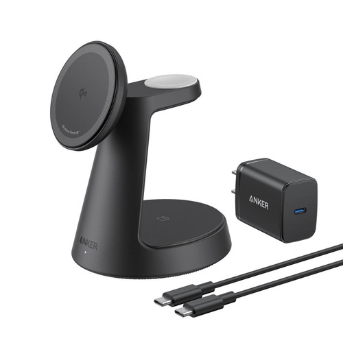شارژر بی سیم 15 وات انکر مدل MagGo 3in1 A25M4