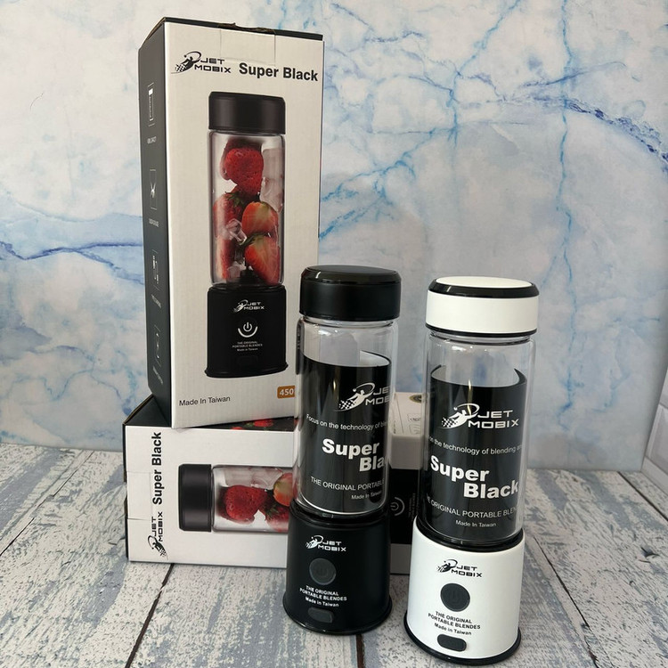 شیکر شارژی جت موبیکس مدل SuperBlack گنجایش 0.45 لیتر