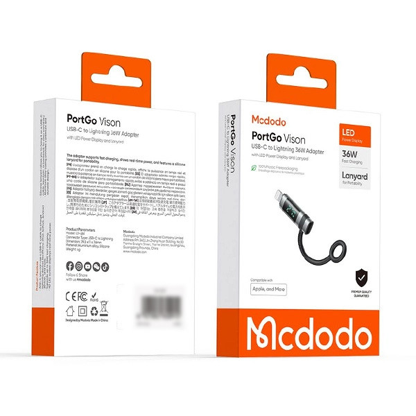مبدل USB-C به لایتنینگ مک دودو مدل OT-261