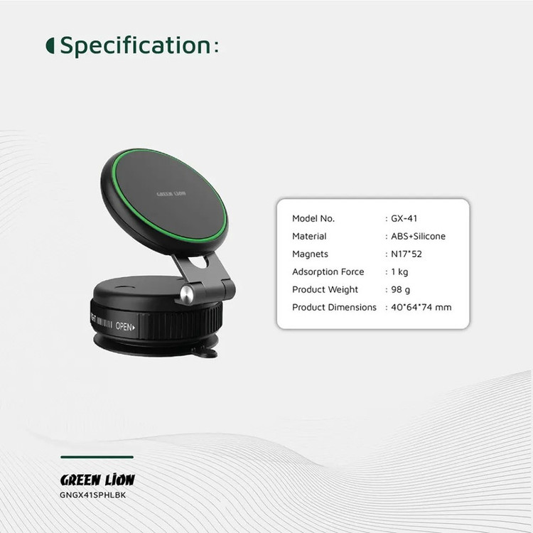 پایه نگهدارنده گوشی موبایل گرین لاین مدل GX-41 SUCTION