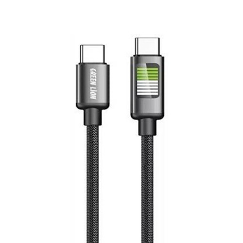 کابل USB-C گرین لاین مدل LED Braided GNLEDTC2TCBK طول 1 متر